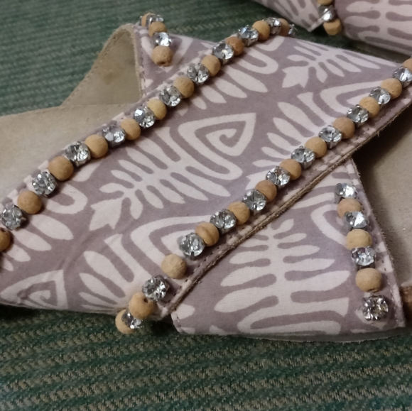 Anthropologie Marnie Embellished Slide 🆕Sandals With 80 Rhinestones.🚢⛵🚤 - Picture 13 of 16